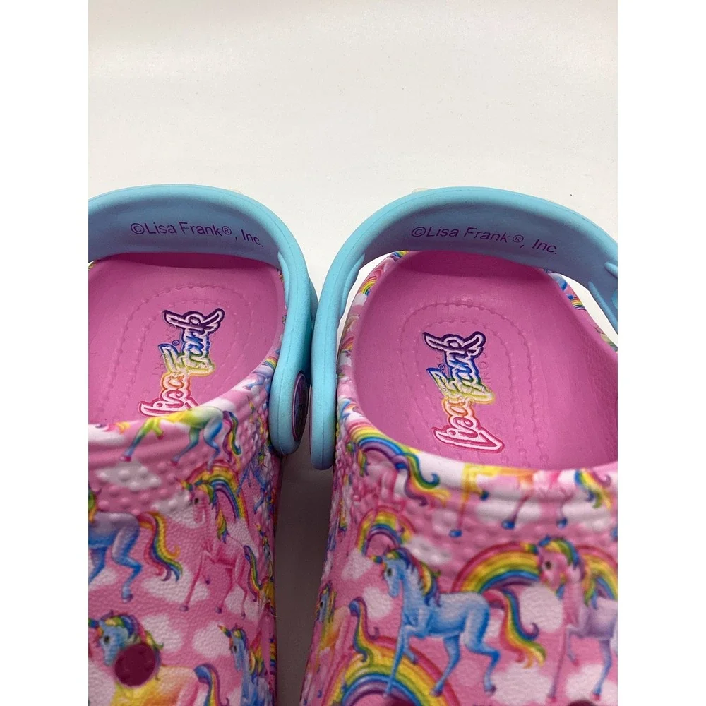 Crocs x Lisa Frank Classic Clog Pink Unicorn Rainbow Kids Size 11 Clogs 208253